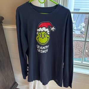 Life Is Good Grinch Long Sleeve Shirt - Navy